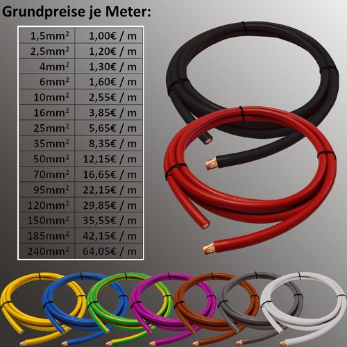 Batteriekabel h07v von 5 - h07v-k,
